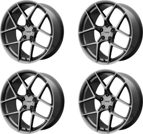 Set 4 American Racing AR924 Crossfire 20x9 5x4.5 Graphite Wheels 20" 35mm Rims