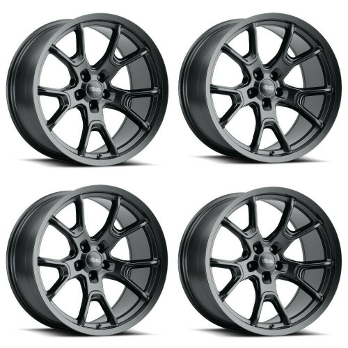 Set 4 20" Voxx Replica 50ANN Matte Black  Wheels 20x9 5x115 20mm Rims