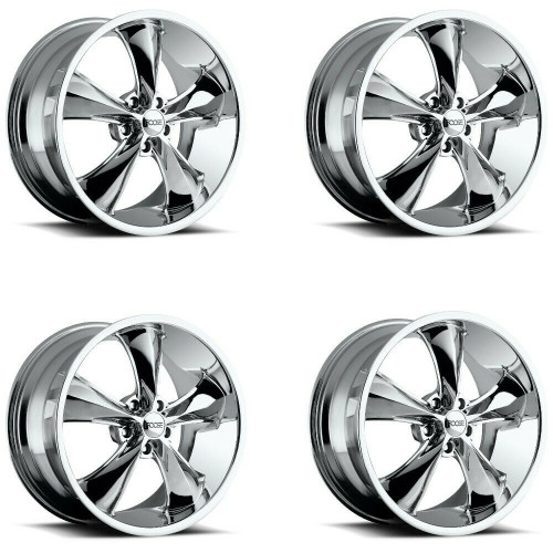 Set 4 20" Foose F105 Legend 20x10 5x4.75 Chrome Plated Wheels 1mm Rims