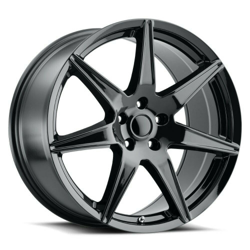 Set 4 20" Voxx Replica Mustang GT500 Gloss Black Wheels 20x9 5x4.5 35mm Rims