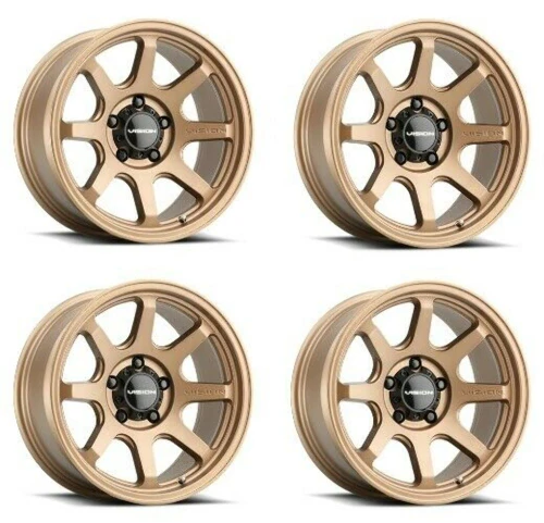 Set 4 17" Vision 351 Flow   Bronze 17x9 Wheels 5x5.5 (5x139.7) -12mm Rims