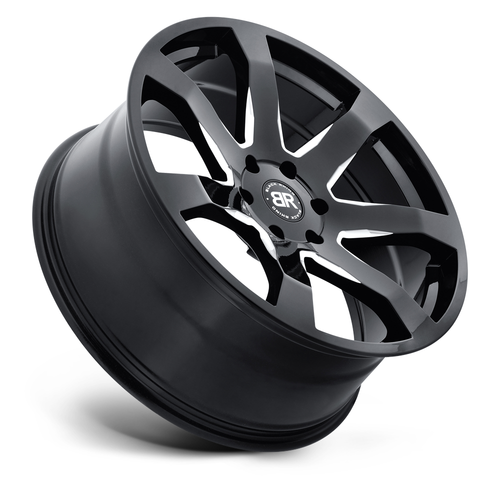 Black Rhino Mozambique 24x10 6x5.5 Gloss Black & Milled Wheel 24" 25mm Rim