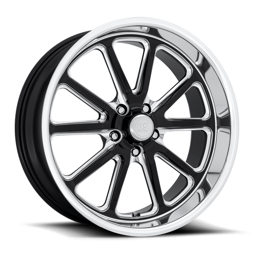 US Mag 1PC U117 Rambler 20x10.5 5x5.0 Gloss Black Milled Wheel 20" 20mm Rim
