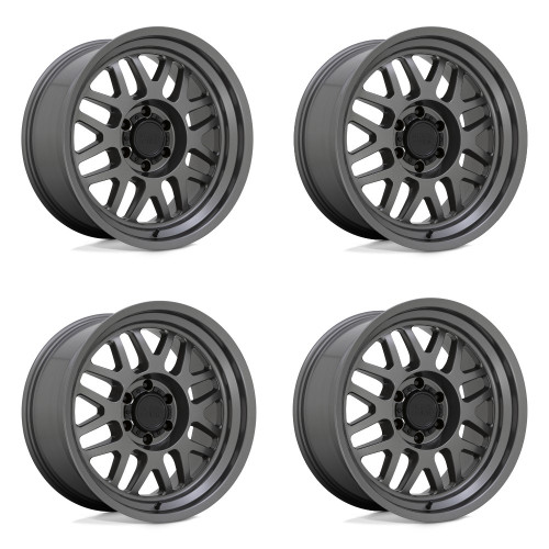 Set 4 Black Rhino Delta 18x9.5 6x5.5 Matte Gunmetal Wheels 18" 12mm Rims