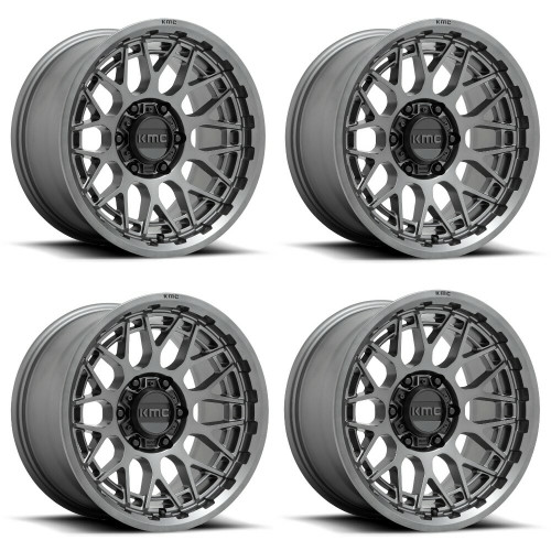 Set 4 KMC KM722 Technic 20x9 5x150 Anthracite Wheels 20" 18mm Rims