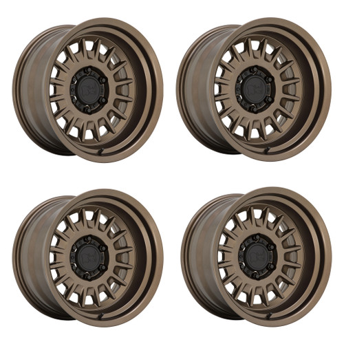 Set 4 Black Rhino Aliso 17x8 6x5.5 Gloss Bronze Wheels 17" 0mm Truck Suv Rims