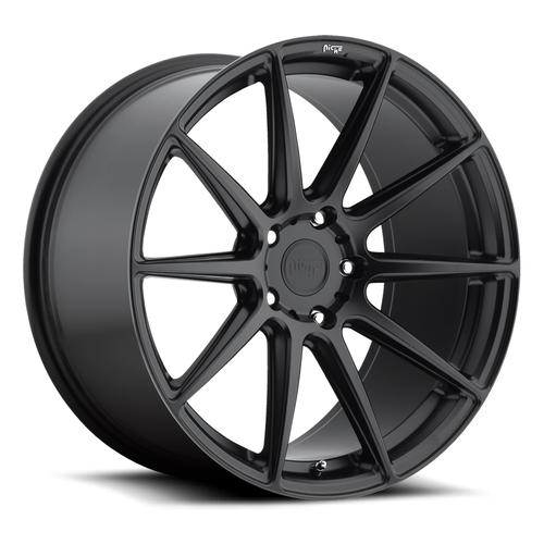 Set 4 Niche M147 Essen 20x9 5x112 Matte Black Wheels 20" 25mm Rims