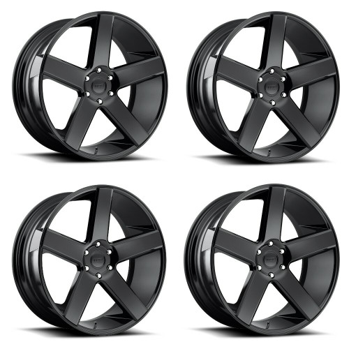 Set 4 20" DUB S216 Baller 20x9.5 5x5 30mm Wheels Gloss Black Truc Suv Rims
