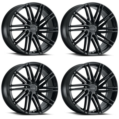 Set 4 Petrol P1C 19x8 5x120 Gloss Black Wheels 19" 35mm Rims