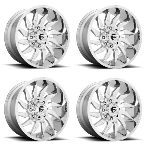 Set 4 Fuel D743 Saber 20x9 8x170 Chrome Wheels 20" 20mm Rims
