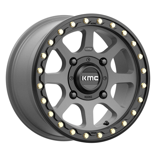 Set 4 KMC Powersports Ks234 Addict 2 Beadlock 15x6 4x156 Gray Wheels 15" 38mm