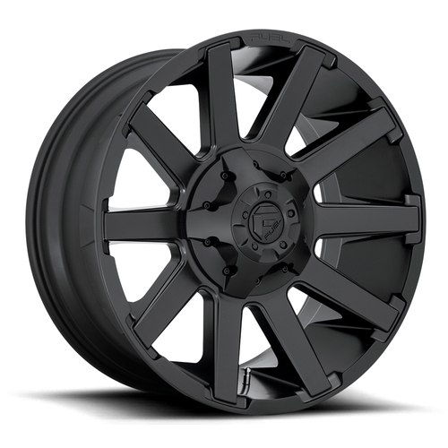 Set 4 20" Fuel D437 Contra 20x9 8x180 20mm Satin Black Wheels For Chevy GMC Rims