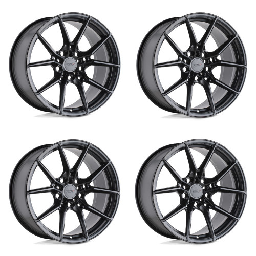 Set 4 TSW Neptune 19x9.5 5x112 Semi Gloss Black Wheels 19" 39mm Rims