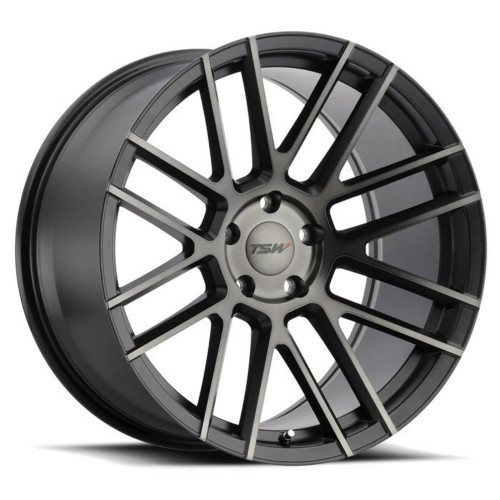 Set 4 TSW Mosport 22x9 5x4.5 Matte Black W  Machine Face & Tint Wheels 22" 20mm