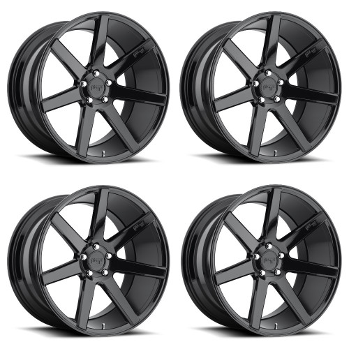 Set 4 Niche M168 Verona 20x10 5x112 Gloss Black Wheels 20" 40mm Rims
