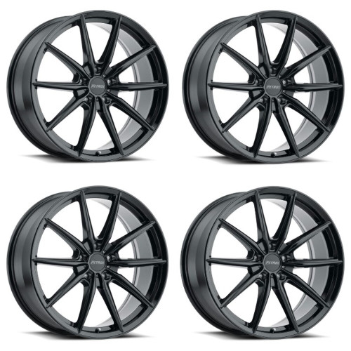 Set 4 20" Petrol P4B 20x8.5 5x112 40mm Gloss Black Wheels Sedan Coupe Car Rims