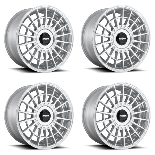 Set 4 Rotiform R143 LAS-R 19x8.5 5x112 5x4.5 Gloss Silver Wheels 19" 45mm