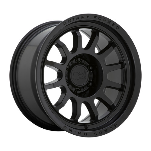 Set 4 Black Rhino Rapid 18x9.5 5x5 Matte Black Wheels 18" -18mm Lifted For Jeep