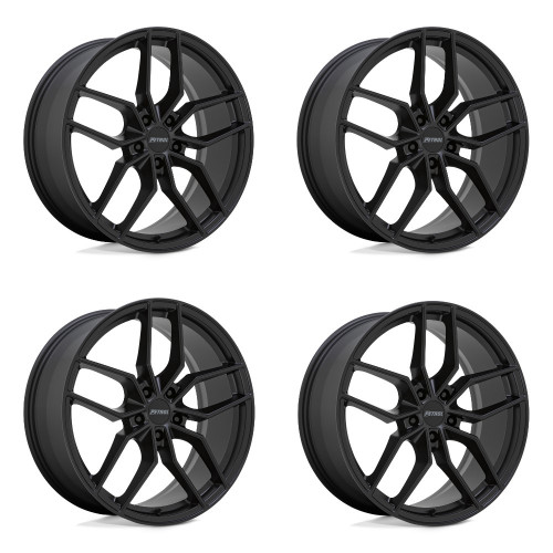 Set 4 Petrol P5C 20x8.5 5x112 Matte Black Wheels 20" 40mm Rims