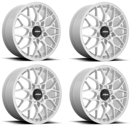 Set 4 Rotiform R189 19x8.5 5x120 Gloss Silver Wheels 19" 35mm Rims