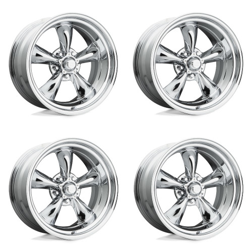 Set 4 22" American Racing Vintage VN615 Torq Thrust II 22x11 5x5 Chrome 18mm Rim