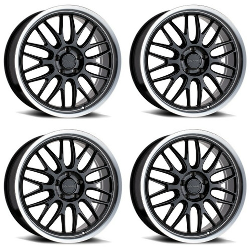 Set 4 Petrol P4C 20x8.5 5x4.5 Gloss Black W/ Machined Cut Lip Wheels 20" 40mm