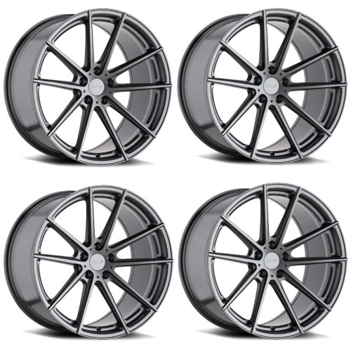 Set 4 TSW Bathurst 19x8.5 5x4.5 Gloss Gunmetal Wheels 19" 15mm Rims