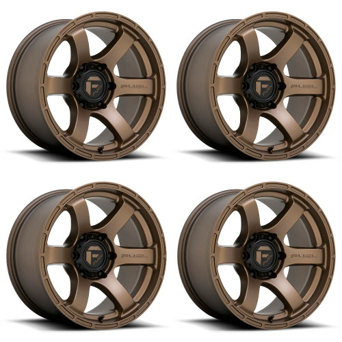 Set 4 Fuel D768 Rush 18x9 6x5.5 Matte Bronze Wheels 18" -12mm Rims