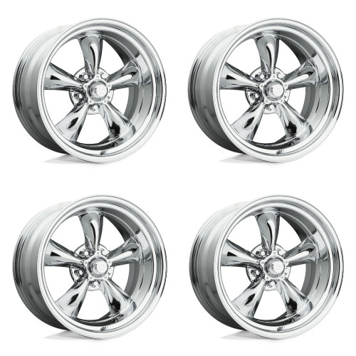 Set 4 American Racing Vintage VN615 Torq Thrust II 18x8 5x5 Chrome RIms 18" 0mm