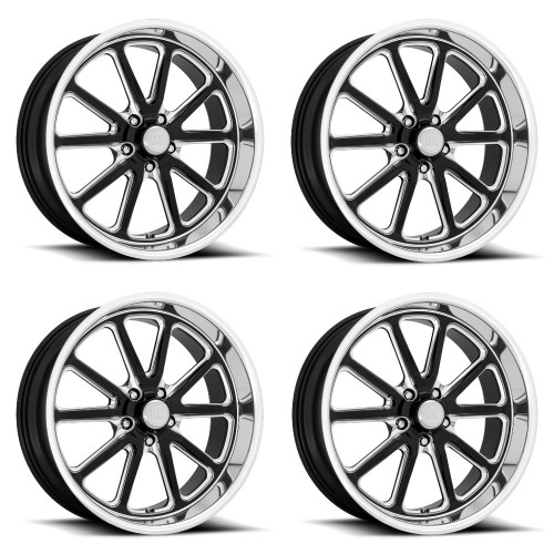 Set 4 US Mag U117 Rambler 20x10.5 5x5 Gloss Black Milled Wheels 20" 20mm