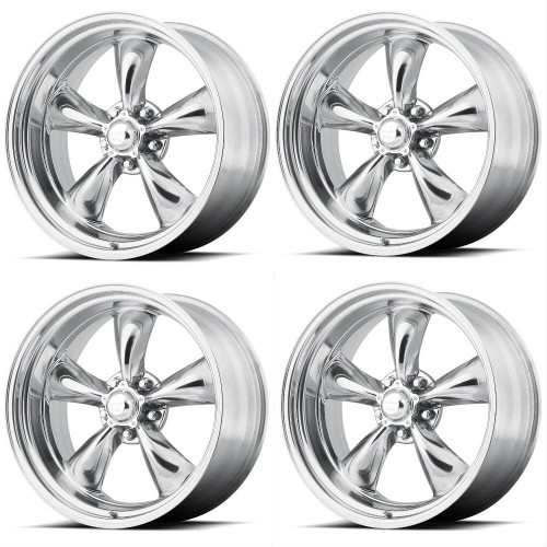 Set 4 American Racing Vintage VN505 Torq Thrust II 15x7 5x4.75 Polished Rims 6mm