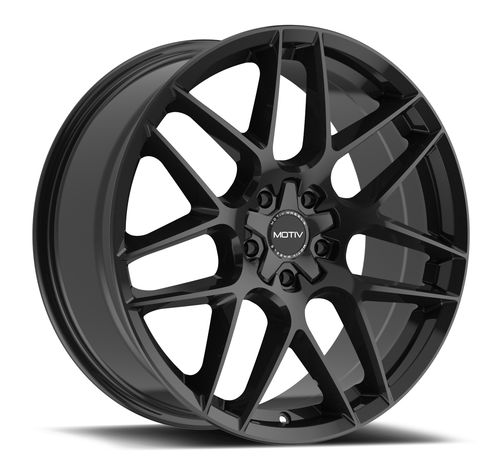 20" Motiv 435B Foil 20X8.5 5x108/112 Gloss Black Wheel 40mm Rim