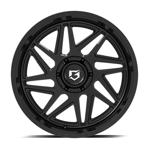 17" Gear Off Road 761B 17x9 8x6.5 Gloss Black w/ Lip Logo Wheel 0mm Truck Rim