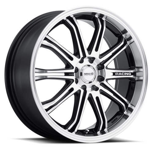 15" Maxxim 41MB Ferris 15x6.5 5x4.5 Machined Face Lip Black Accents Wheel 38mm