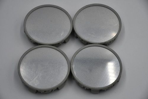 Set 4 Silver 10 Clip Sparkle Silver w/ Silver Lip Center Cap Hub Cap T29Sx4 68mm