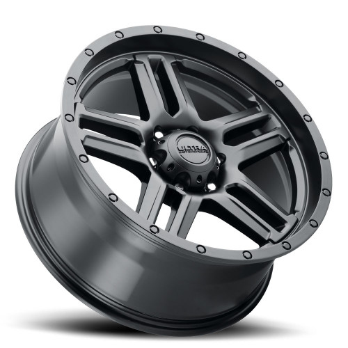 17" Ultra 258SB Prowler Truck 17x9 6x5.5 Satin Black w/ Satin Coat Wheel 12mm