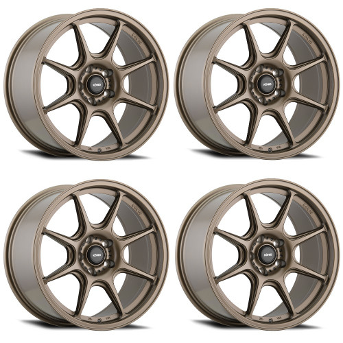 Set 4 16" Konig 102BZ Lockout Matte Bronze 16x7.5 Wheels 4x100 35mm Street Rims