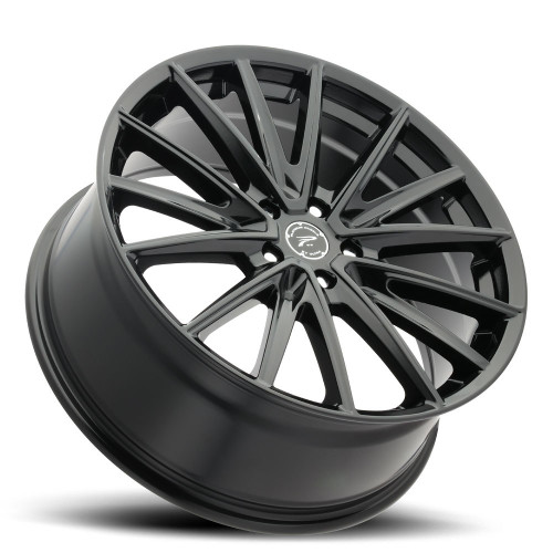 17" Platinum 461BK Exodus 17X8 5x112 Gloss Black and Clear-Coat Wheel 40mm Rim