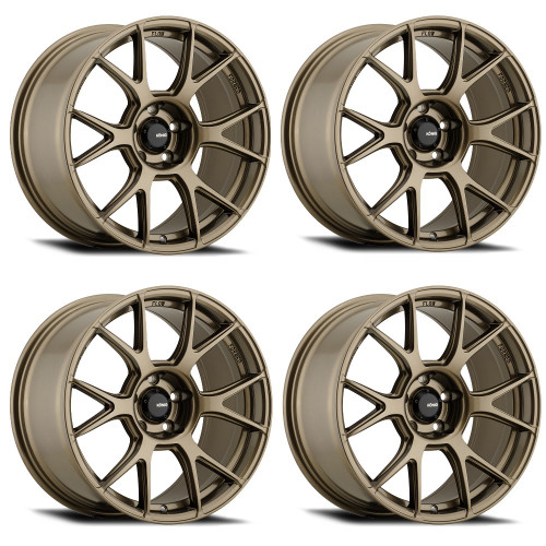 Set 4 17" Konig 56BZ Ampliform 17x8 4x100 Gloss Bronze Wheels 45mm Rims