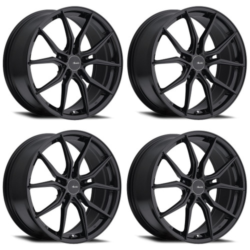 Set 4 17" Advanti Racing 80B Hybris  17x7.5 Matte Black Wheels 5x108 +45mm