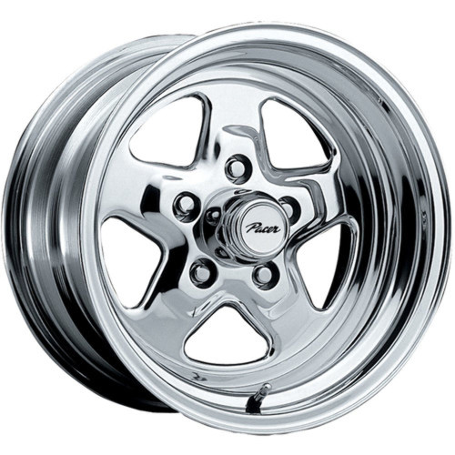 15" Pacer 521P Dragstar 15X8 5x4.75 Polished Wheel 0mm Rim