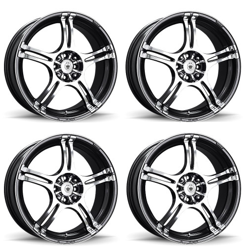 Set 4 17" Konig 48A Incident  17x7 Wheels 5x100 5x4.5 40mm Rims 48A-1N77T04406