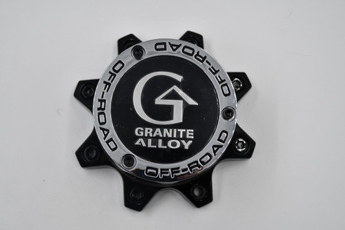 Granite Alloy Gloss black/Chrome Wheel Center Cap Hub Cap C394PLGB-8V(GA) 7" 8 Lug