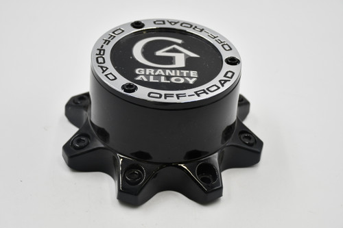 Granite Alloy Gloss black/Chrome Wheel Center Cap Hub Cap C394PLGB-8V(GA) 7" 8 Lug