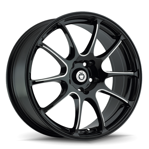17" Konig 24B Illusion 17x7 4x100 Gloss Black Ball Cut Machined Spoke Wheel 40mm 17" Konig 24B Illusion 17x7 4x100 Gloss Black Ball Cut Machined Spoke Wheel 40mm