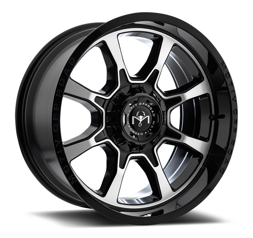 Set 4 18" Motiv Off Road 427MB Glock 18x9 6x135/5.5 Black Machined Face 18mm Set 4 18" Motiv Off Road 427MB Glock 18x9 6x135/5.5 Black Machined Face 18mm
