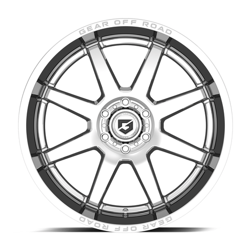 20" Gear Off Road 762C Pivot 20x9 8x170 Chrome Plated with Lip Logo Wheel 18mm