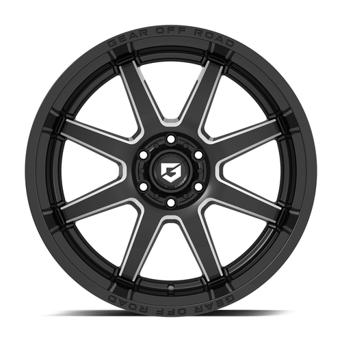 22" Gear Off Road 762BM Pivot 22x12 6x135 Black Milled Wheel -44mm Truck Rim