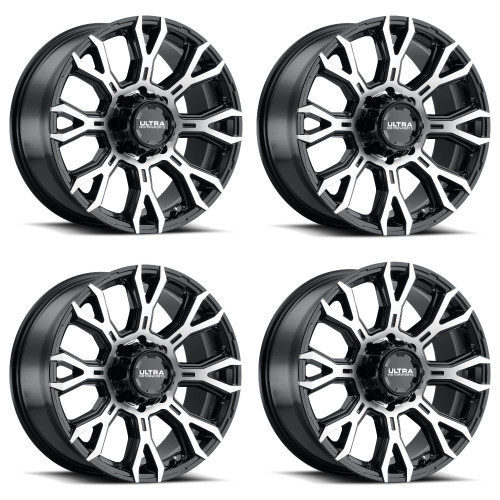 Set 4 17" Ultra 123U Scorpion  17x9 Wheels 8x6.50 +12mm