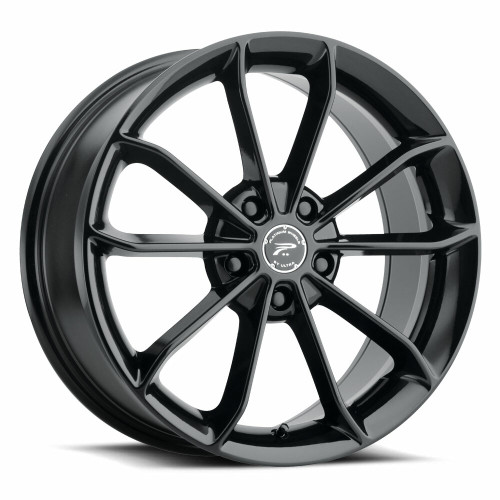 18" Platinum 457BK Revelation 18x8 5x100 Gloss Black & Clear-Coat Wheel 35mm Rim